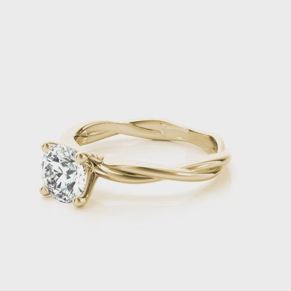 Shown in 1.0 Carat * The Leila Twist Engagement Ring | Lisa Robin