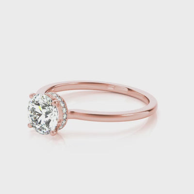 The Casey Hidden Halo Diamond Engagement Ring