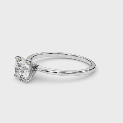 Shown in 1.0 Carat * The Allison Solitaire Engagement Ring | Lisa Robin#shape_round