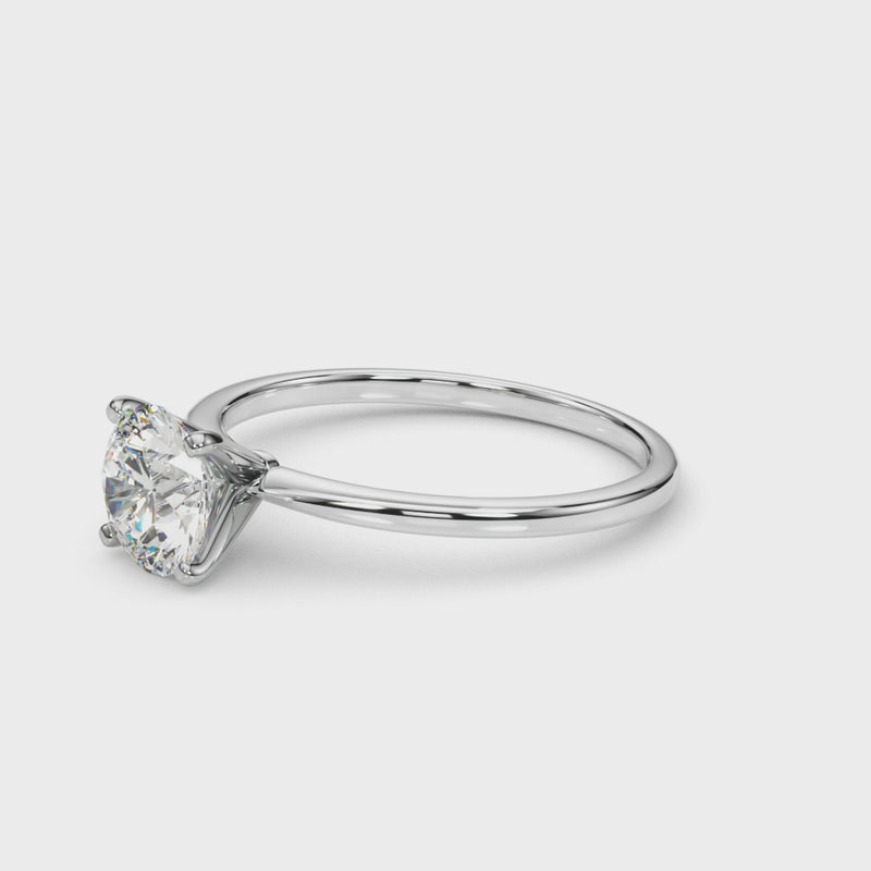 Shown in 1.0 Carat * The Allison Solitaire Engagement Ring | Lisa Robin