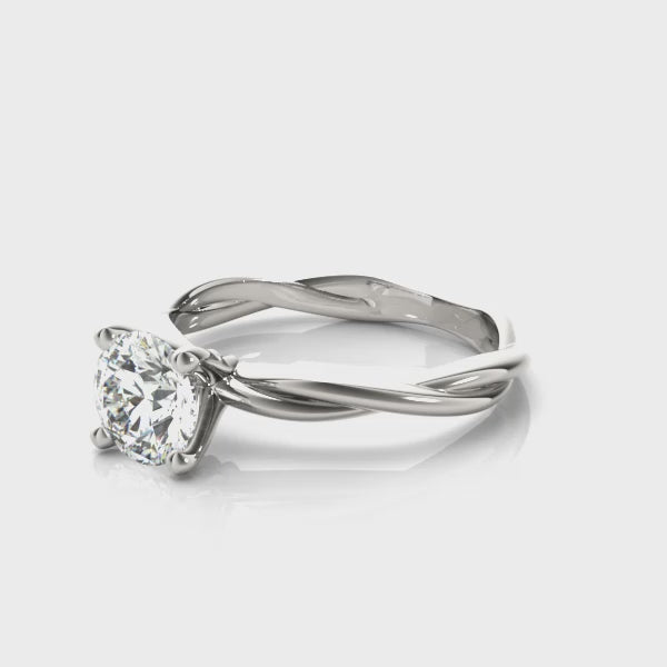 Shown in 1.0 Carat * The Leila Twist Engagement Ring | Lisa Robin