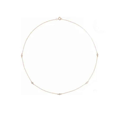 Diamond 5 Station Necklace 14K Gold | Lisa Robin
