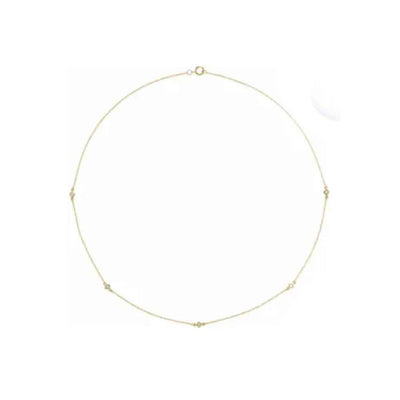 Diamond 5 Station Necklace 14K Gold | Lisa Robin