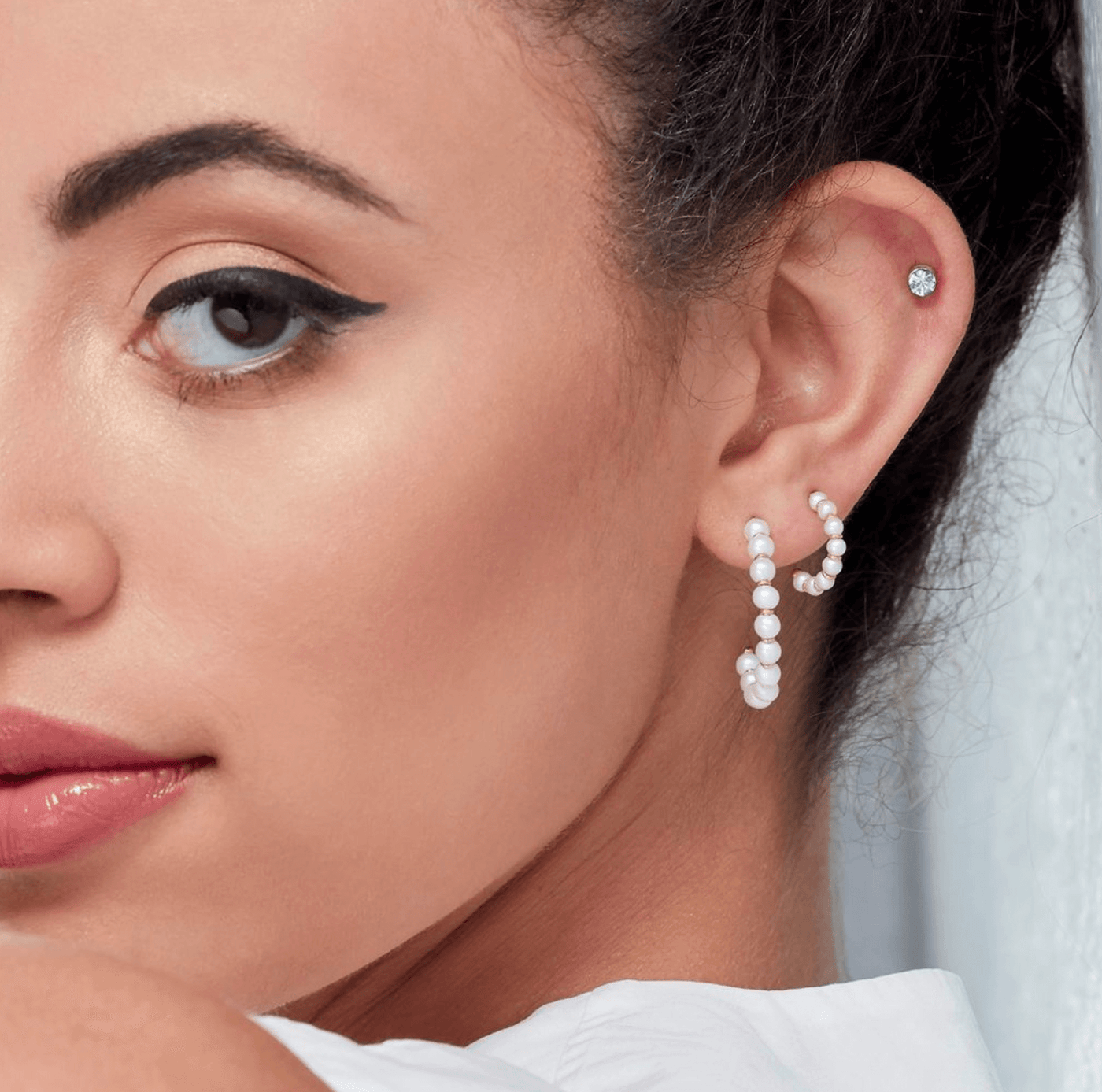 Pearl Hoop Earrings | Lisa Robin