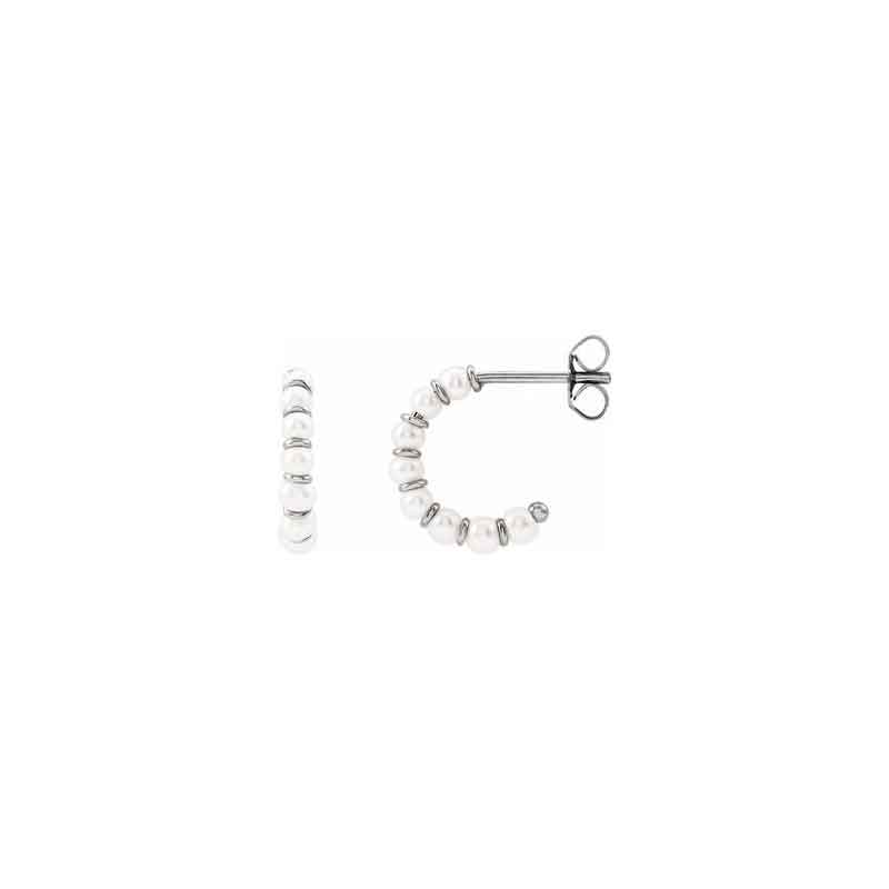 Pearl Hoop Earrings - Lisa Robin