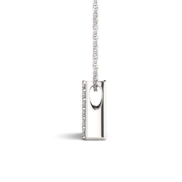 Petite Diamond 14K White Gold Initial Pendant Necklace | Lisa Robin