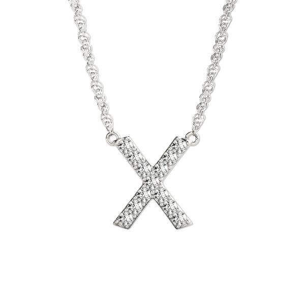 Petite Diamond 14K White Gold Initial Pendant Necklace | Lisa Robin