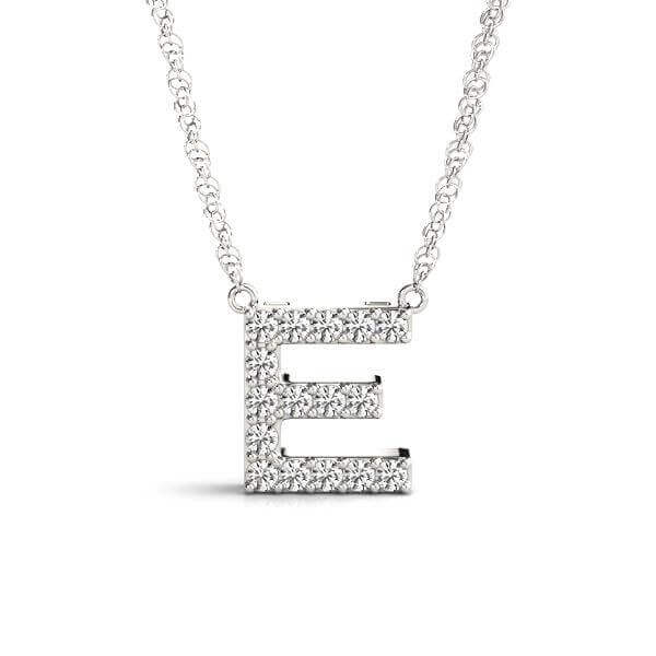 Petite Diamond 14K White Gold Initial Pendant Necklace | Lisa Robin