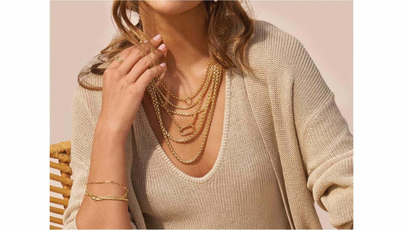 Wide Oval Push Lock Necklace | Lisa Robin