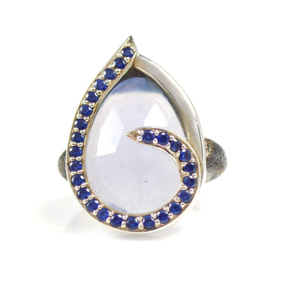 Sapphires Around Chalcedony Ring | Lisa Robin