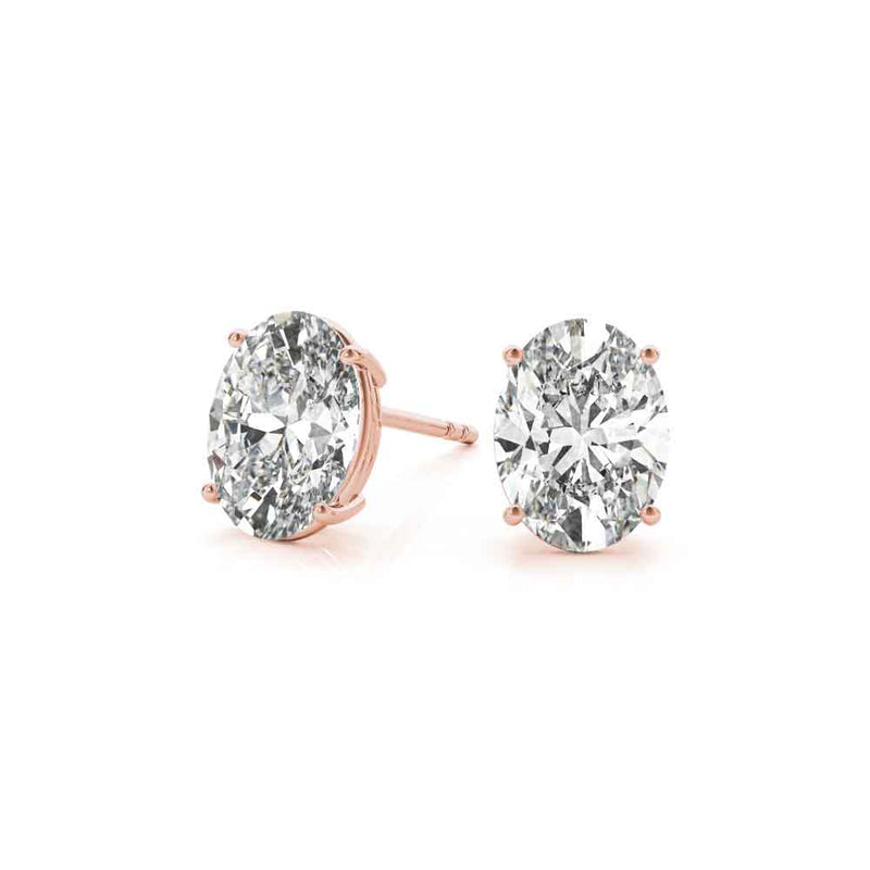 Sustainably Lab Created Oval Diamond Stud Earrings - Lisa Robin