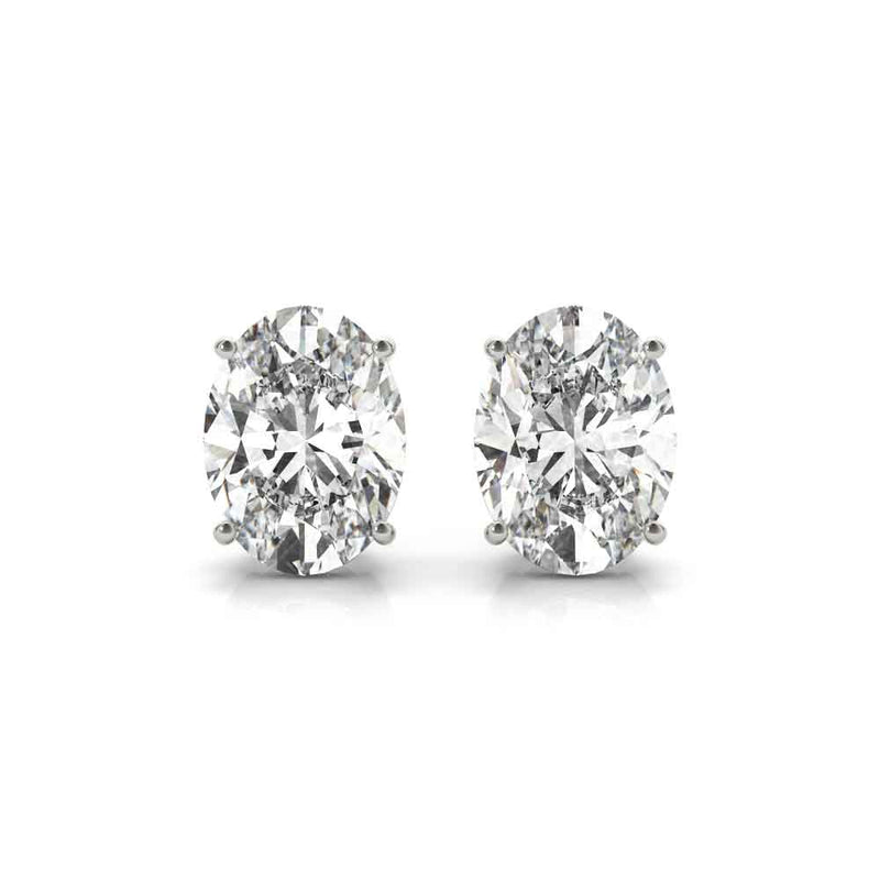 Sustainably Lab Created Oval Diamond Stud Earrings - Lisa Robin