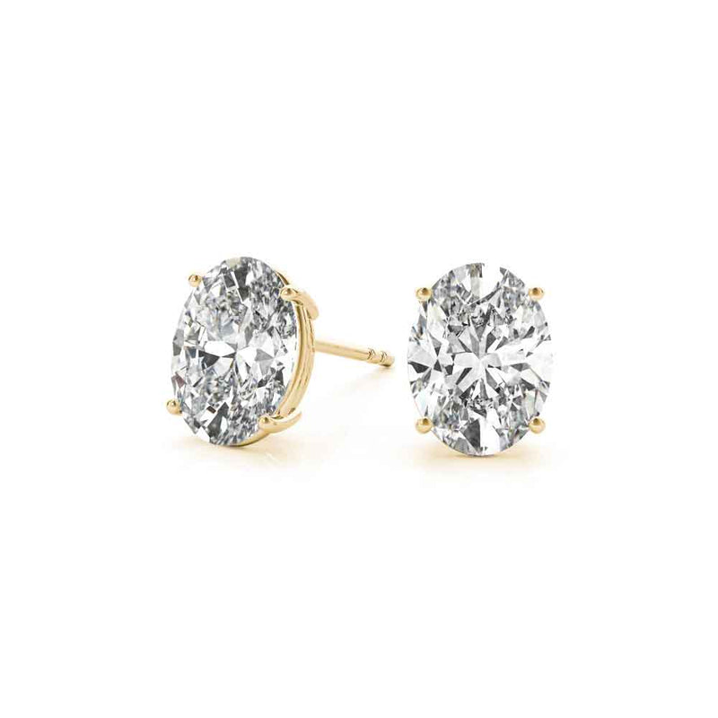 Sustainably Lab Created Oval Diamond Stud Earrings - Lisa Robin