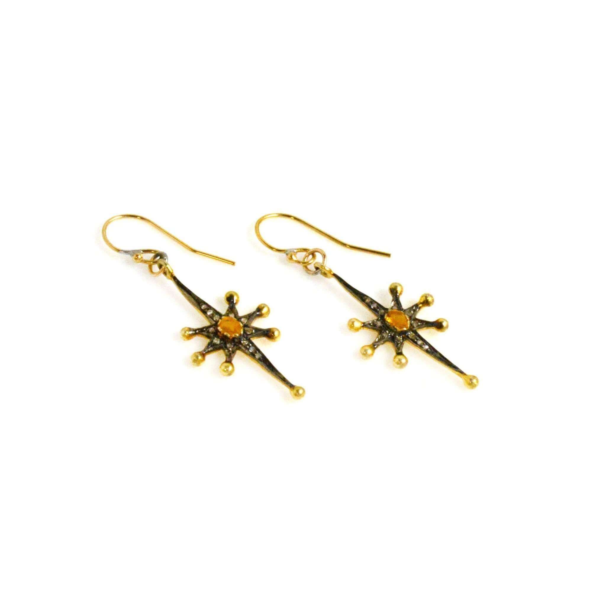 Diamond Starburst Earrings| Lisa Robin